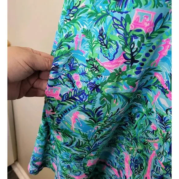 Lilly Pulitzer Luxletic Silvia Dress in Blue Horizon Parfection Print Large Golf - Picture 6 of 15